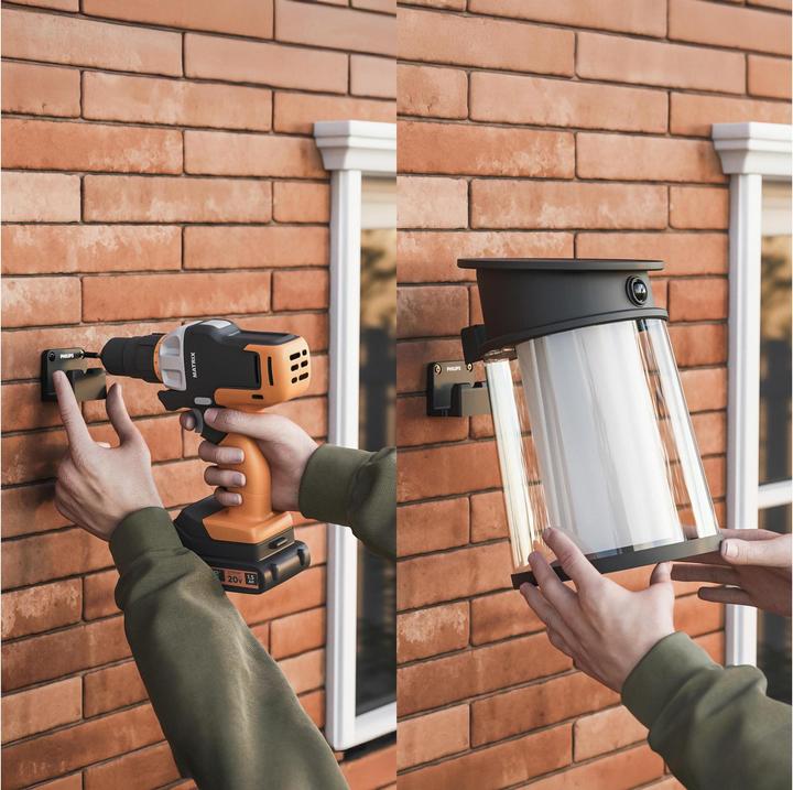 Actual product image Philips Lighting Juda 929004633201 Solar-Aussenwandleuchte 3.2 W Warmweiss Schwa (470 lm, IP44)