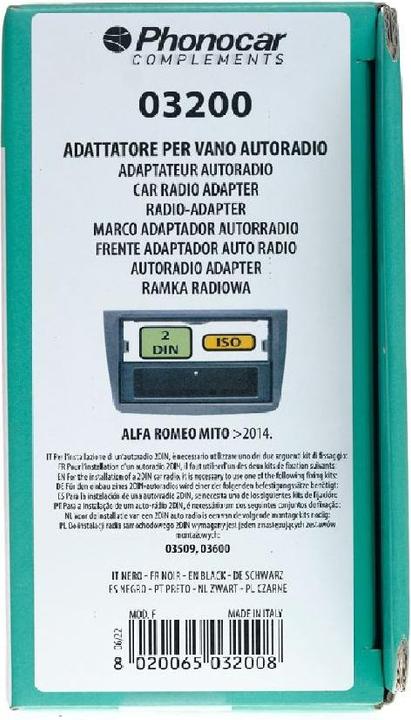 Immagine prodotto Phonocar Pannello radio, nero