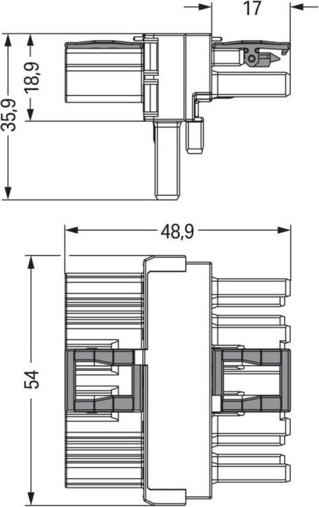 Actual product image Wago Mains T-distributor Mains plug