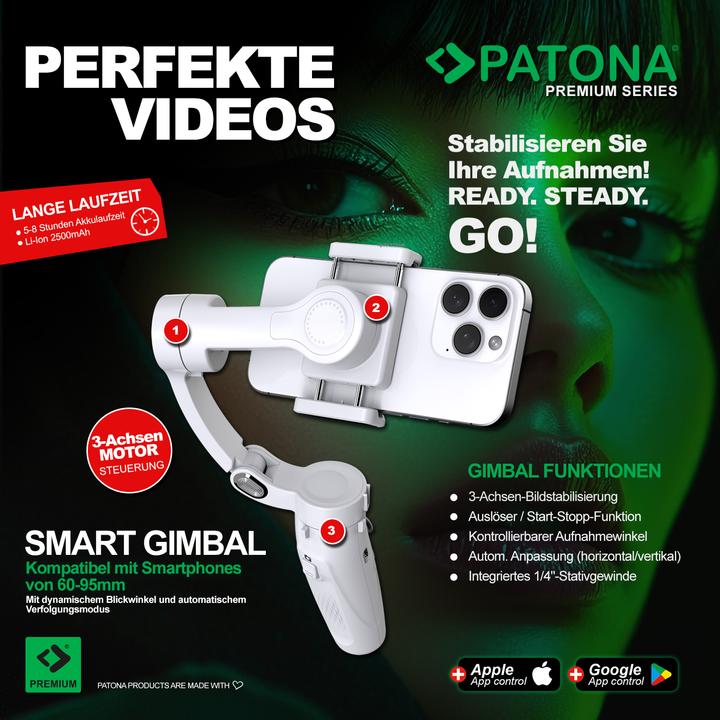 Image du produit Patona Gimbal 3 axes pour smartphone (Smartphone)