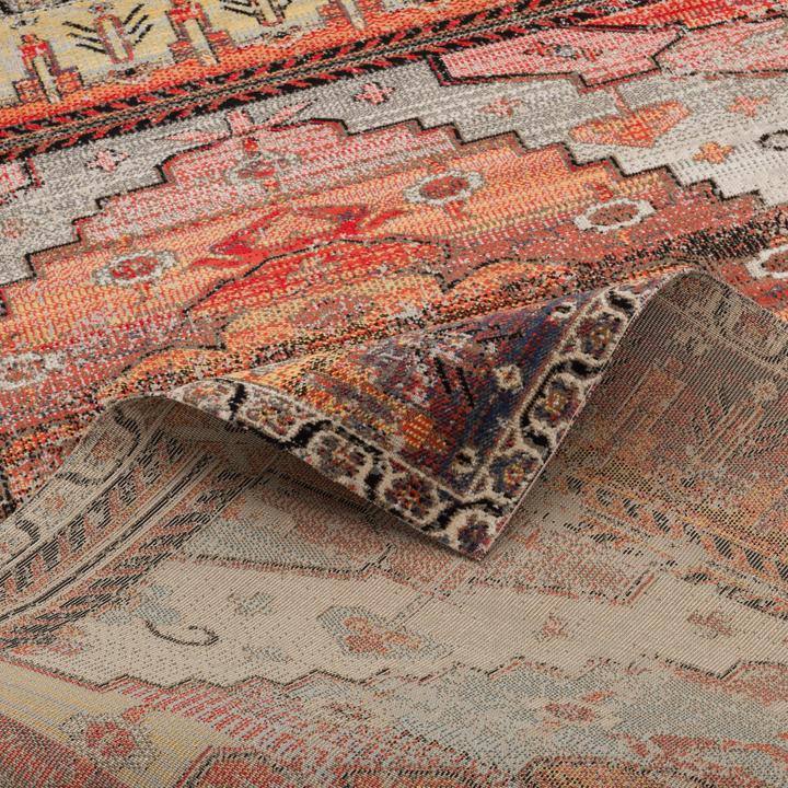 Image du produit Pergamon Kurzflor Designer Teppich Modern Vintage Orient Muster (80 x 150 cm)