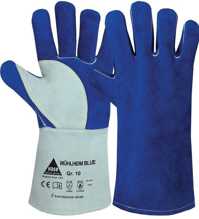 Produktbild Hase Safety Gloves Schweisserhandschuhe Mühlheim Blue Gr.10 Grösse 10 blau/grau (10)
