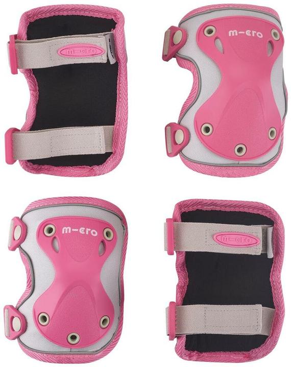 Immagine prodotto Micro Ginocchiere/gomitiere riflettenti Rosa S (S, Ginocchiera, Protettori gomito, Esemplare unico)