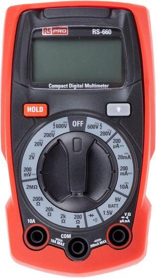 Actual product image Rs Pro Compact Digital Multimeter (CAT III 600V)