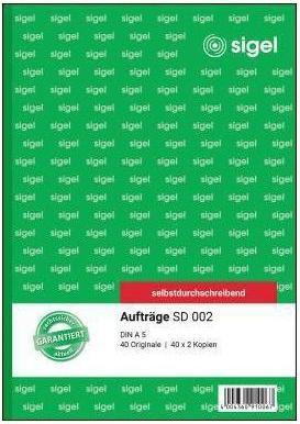 Image du produit Sigel Bon de commande Format papier : DIN A5 Autocopiant : Oui (40 x)