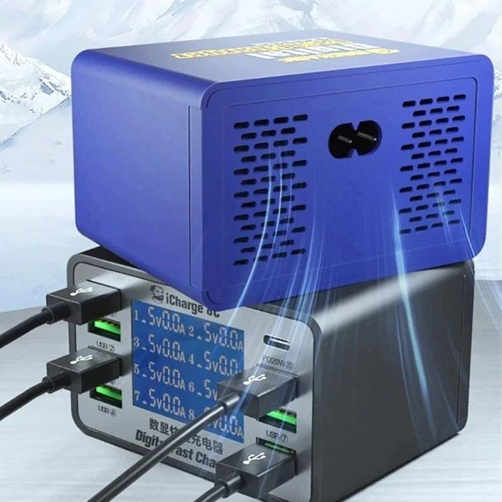 Produktbild Kaku Consumables! Mechanic MECHANIC iCharge 8C 8-Port DC Power Supply PD QC3.0 (50 W)