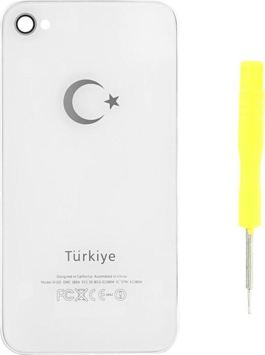 Produktbild OEM Battery cover for iPhone 4s (Türkiye) white (Akku, iPhone 4S)