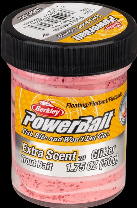 Actual product image Berkley Powerbait Trout Bait Swirls Funky Flamingo