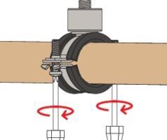 Actual product image Fischer 500706, Pipe clamp, Black, Steel, 74 - 80 mm, 6.35 cm (2.5"), EPDM, Styrene-Butadiene (SBR)