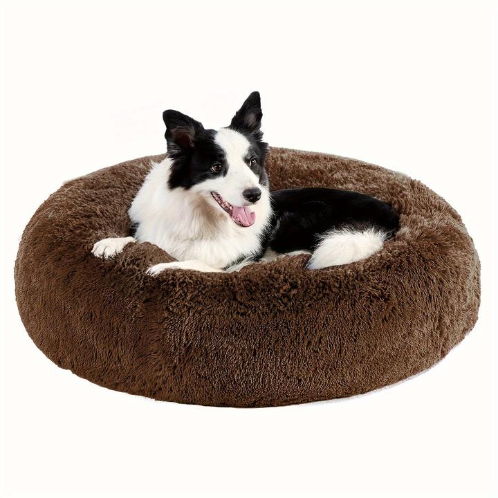 Actual product image Alopini Soothing Dog & Cat Bed, Donut Cuddler Warming Cosy Soft Round Bed (Dog, Cat)