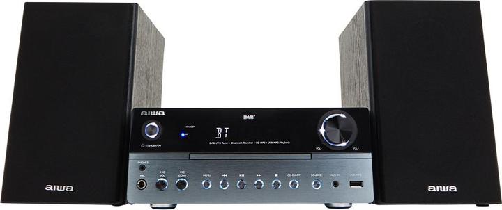 Produktbild Aiwa MSBTU-700 mikrojärjestelmä, hopea (Bluetooth, CD Player, 1x 25 W)