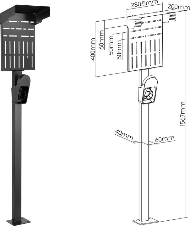 Produktbild InLine Wallbox-Standfuss