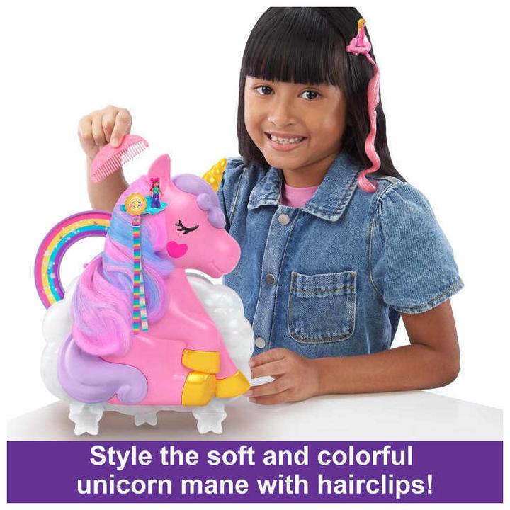 Image du produit Polly Pocket Coffret de jeu de cheveux licorne