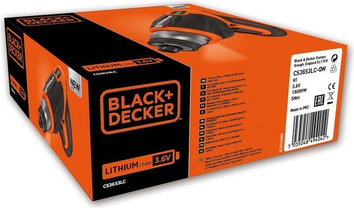 Actual product image Black & Decker Cs3653lc (Rechargeable battery operated)