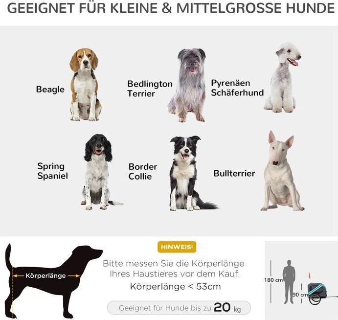 Produktbild Swisshandel24 Hundeanhänger Fahrradanhänger Hundetransporter Hunde Fahrrad Anhänger Oxfordstoff Regenschutz atmung