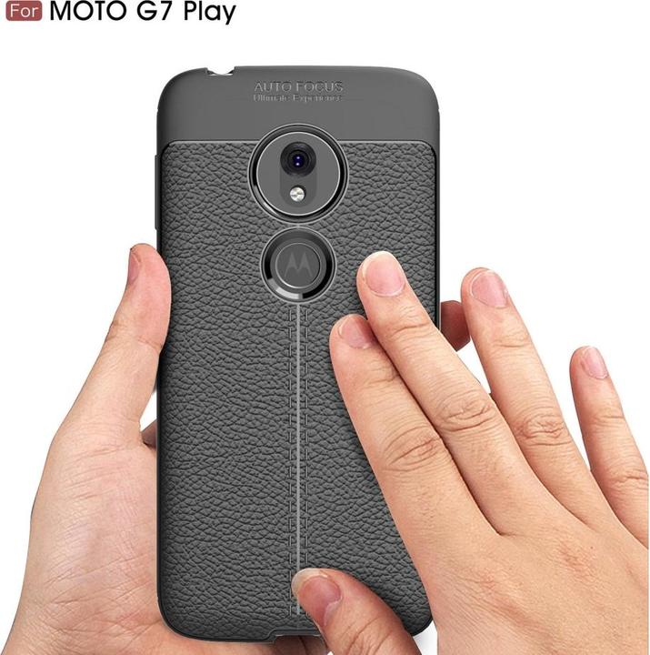 Produktbild Screenguard Motorola Moto G7 Play Hülle Leather Design TPU Cover (Motorola Moto G7 Play)