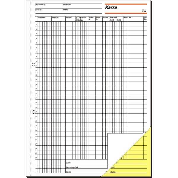 Produktbild Sigel Kassenbuch/EDV Formularbuch KG429 (A4, Liniert, Harter Einband)