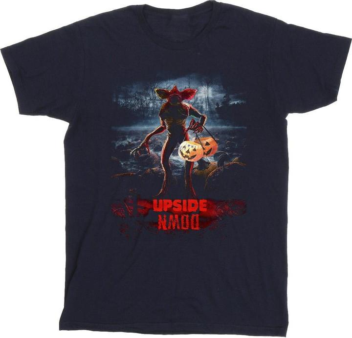 Netflix Stranger Things Pumpkin Upside Down TShirt (M)