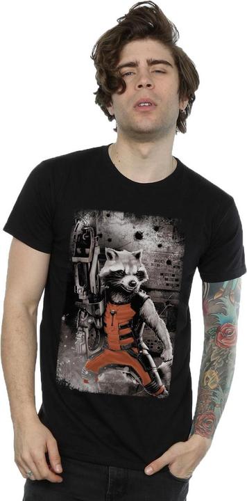 Immagine prodotto Guardians of the Galaxy Maglietta da uomo in cotone Standing Rocket Raccoon (M)