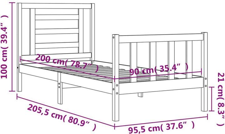 Produktbild VidaXL Maddalena (90 x 200 cm)