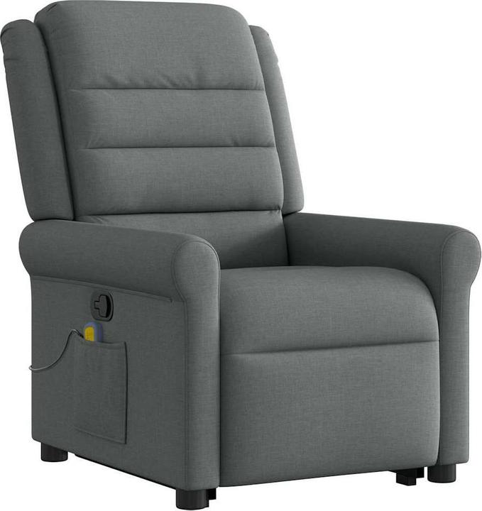 Actual product image VidaXL Massage chair with stand-up aid dark grey fabric