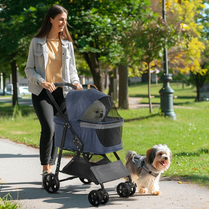 Produktbild PawHut Hunde-Buggy für kleine Hunde (Hund, Faltbar, Reflektoren)