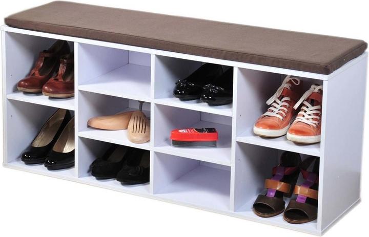 Produktbild HTI-Living Garderobenbank mit 10 Fächern inkl. Sitzkissen (104 x 48 x 30 cm)