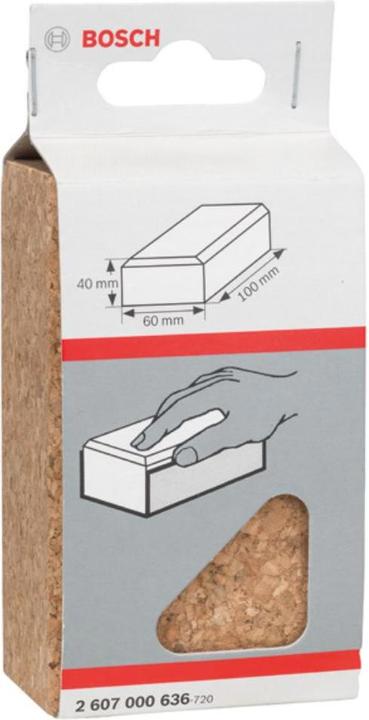 Produktbild Bosch Professional Zubehör Handschleifklotz, Länge x Breite: 60 x 100 mm, aus Kork, klein (P60, P100)