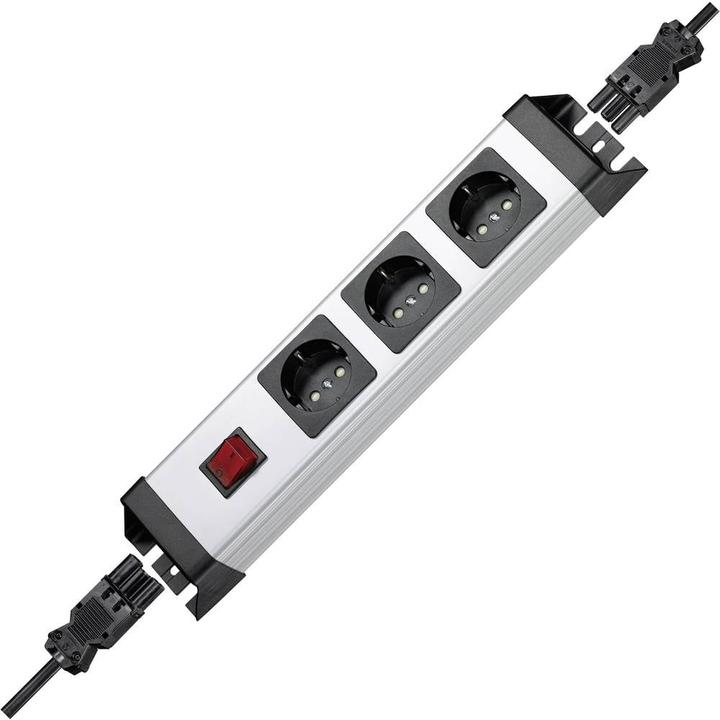 Kopp Power strip Powerversal 3-fold with switch and Wieland system (3 x)