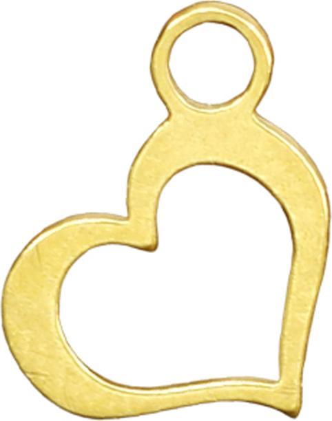 Star Piercing Anhänger vergoldet Herz (ohne Messing, Chirurgenstahl 316L)