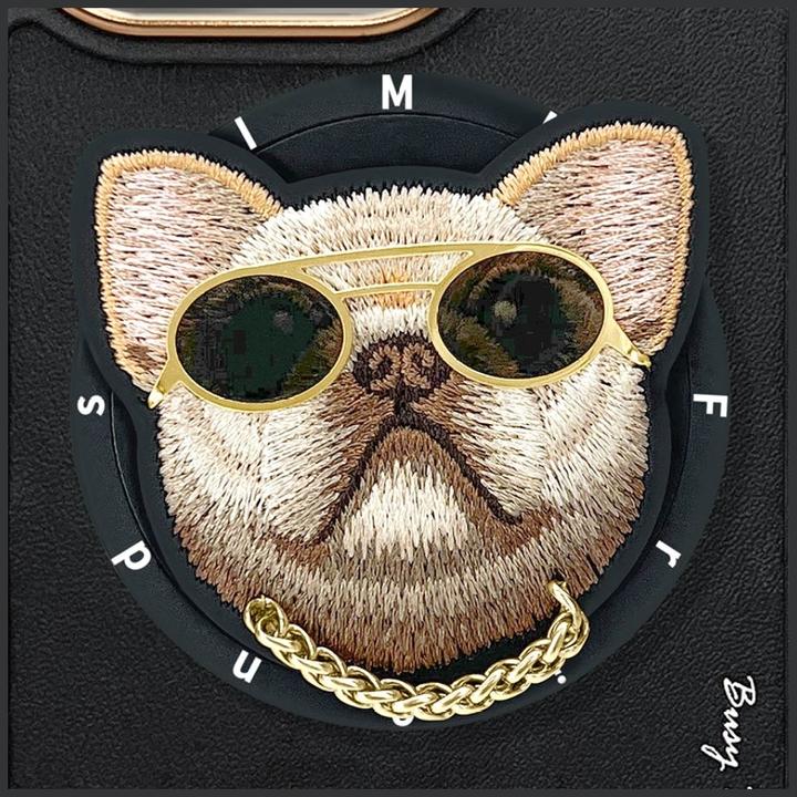Produktbild Uniq Nimmy Glasses Cool Dog MagSafe case for iPhone 16 Pro Max black (Apple iPhone 16 Pro Max)