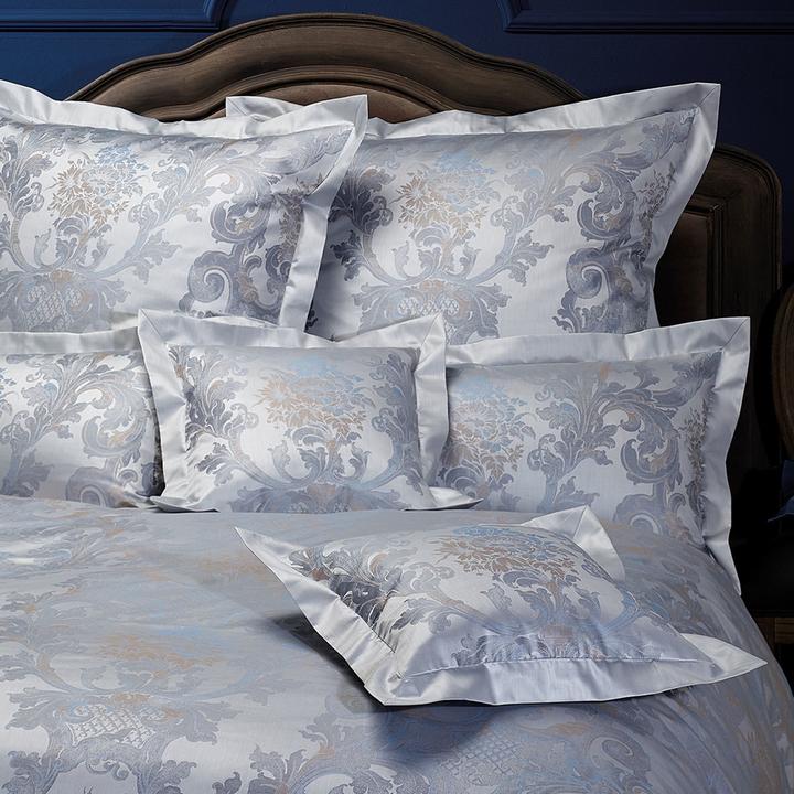 Image du produit Curt Bauer Linge de lit damassé en brocart maco Louis XIV bleu roi (Set de linge de lit, 135x200 cm + 80x80 cm)