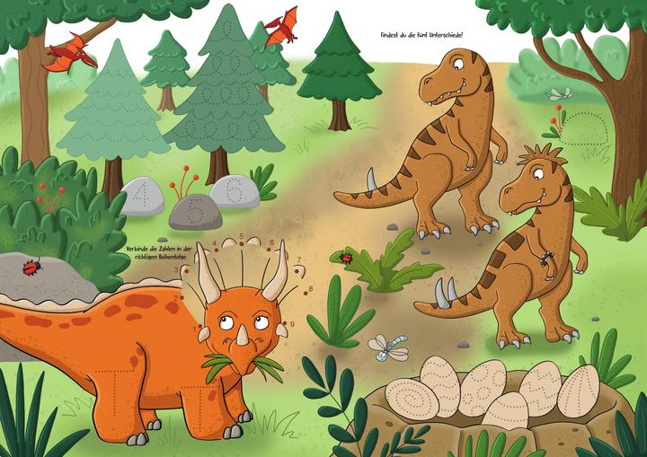 Image du produit Rätseln & Lernen - Dinos (Allemand, Melanie Kraft, Klara Kamlah, 2023)