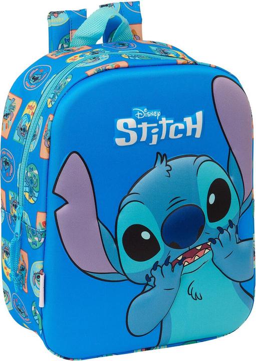 Produktbild Lilo & Stitch Schulrucksack Blau 22 x 27 x 10 cm 3D