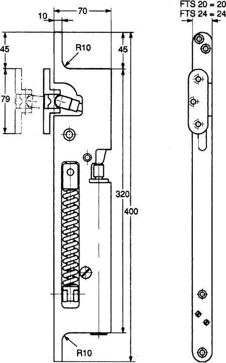 Produktbild G-U Falz-Türschliesser GU FTS (Zimmertür, Holztür, Balkontür, Indoor)