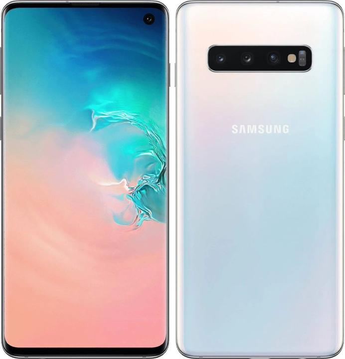 Produktbild Re!commerce Galaxy S10 (dual sim) (128 GB, Weiss, 6.10", 16 Mpx, Hybrid Dual SIM, B / Sehr gut)