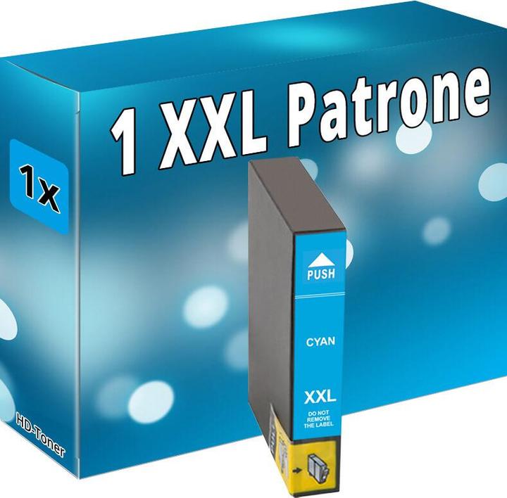 Image du produit Druckfuxx 1x XL Patronee für Epson Workforce Pro WF-3720DWF WF-3725DWF Cyan