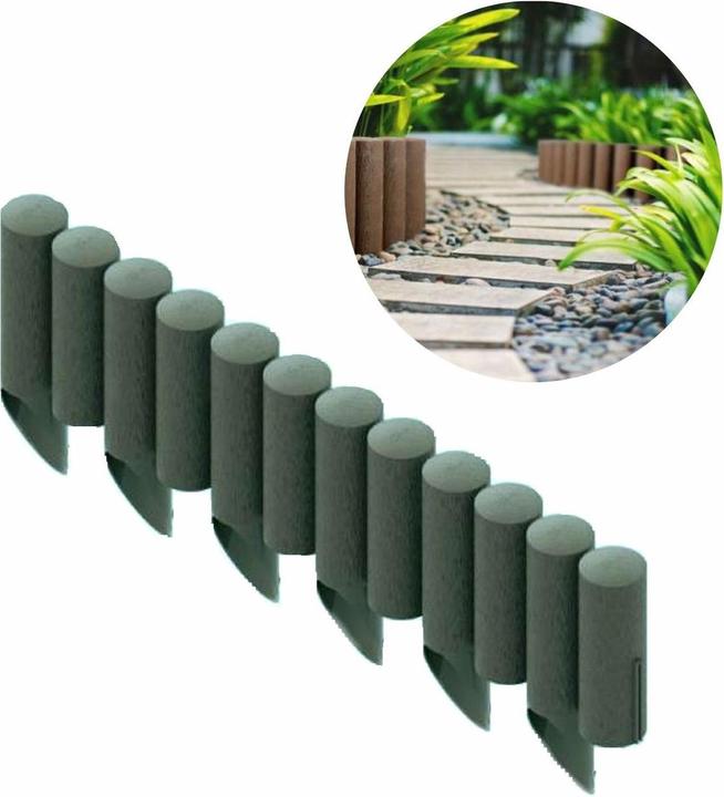 Actual product image Green Split Palisades made of plastic green 2.3m x 25.5cm (230 cm)