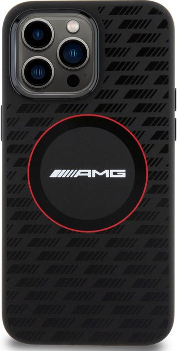 Immagine prodotto Mercedes AMG AMHMP15L23SMRK Custodia rigida per iPhone 15 Pro 6,1" in silicone con motivo al carbonio MagSafe (Apple iPhone 15 Pro)