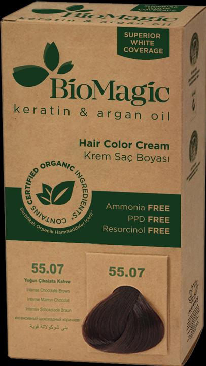 Immagine prodotto Biomagic Tintura per capelli Castano Cioccolato Più Scuro (55,07) 250 g - (marrone cioccolato scuro)