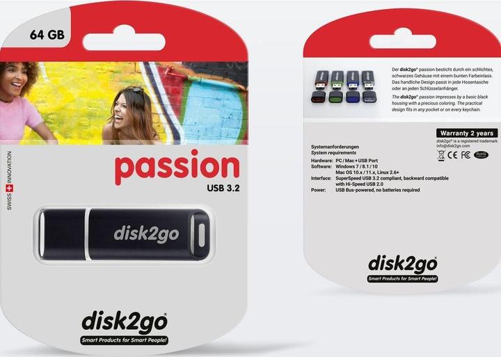 Image du produit Disk2go passion 3.0 (64 Go, USB-A)