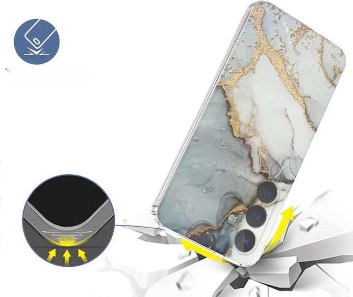 Actual product image Cover-Discount Cover mobile phone case IMD Grey Marble (Samsung Galaxy S24+)
