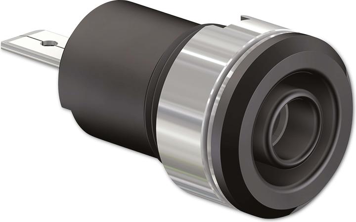 Produktbild Stäubli Sicherheitsbuchse, 23.3070-21, 4 mm, schwarz, 1000 V, CAT III, 24 A (CAT III)