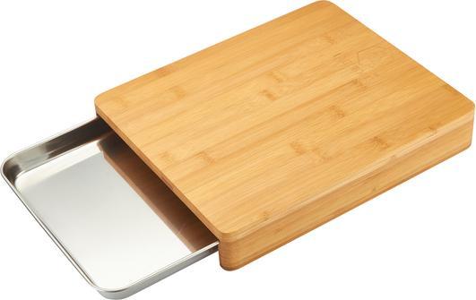 Actual product image Laguiole Bamboo cutting board with drip tray