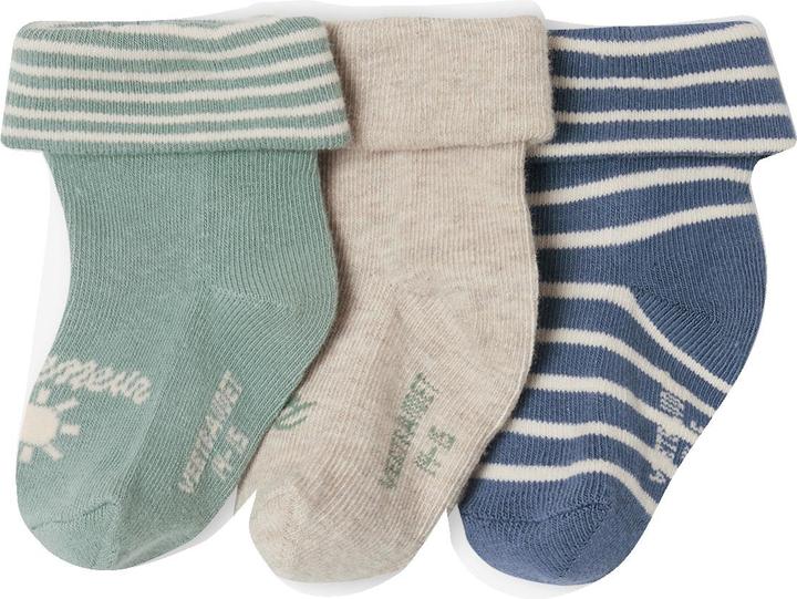 Vertbaudet 3er-Pack Jungen Baby Socken mit Schriftzug