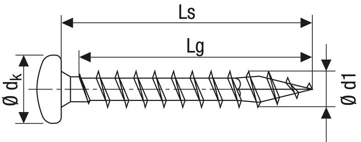 Produktbild Spax Spanplattenschraube, Torx, panhead, GrÃ¶ÃŸe 4,0 x 15 mm (1000 Schrauben pro Stück)