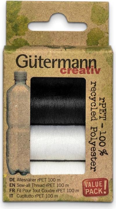 Image du produit Gütermann Nähgarn-Set Allesnäher rPET S&W 4 Stück, Mehrfarbig (100 m)