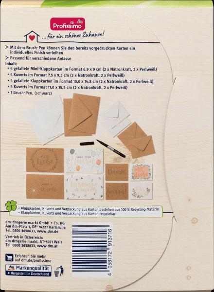 Produktbild dm Profissimo nature Klappkarten Kreativ-Set mit Kuverts aus Recycling-Material