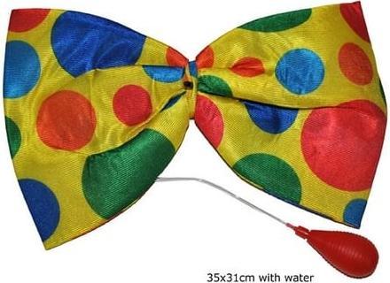 Actual product image Funny Fashion Giant Clown Bow Tie With Water Pump
