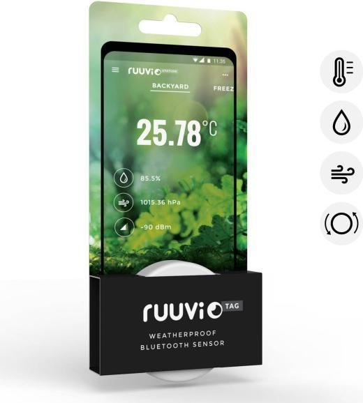 Immagine prodotto Ruuvi Sensore ambientale Bluetooth RuuviTag 4 in 1